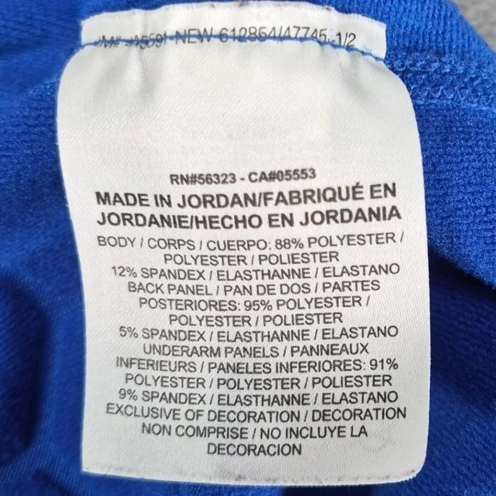 Nike Pro Hyperwarm Mens Medium Blue Fitted Long Sleeve Thermal Athletic Top